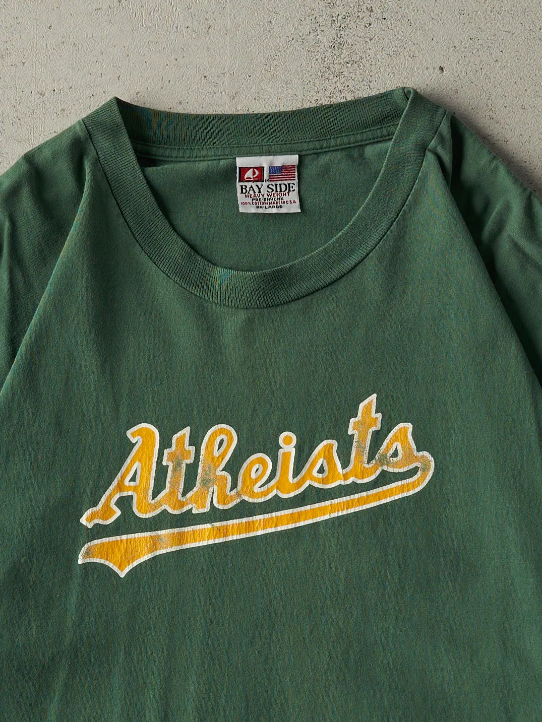 Vintage 90s Green Atheists Tee (L) sold by Rebalance Vintage product image thumbnail 2
