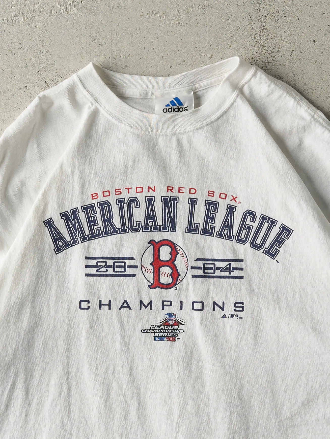 Vintage 04' White Boston Red Sox American League Champions Tee (L/XL) sold by Rebalance Vintage product image thumbnail 2