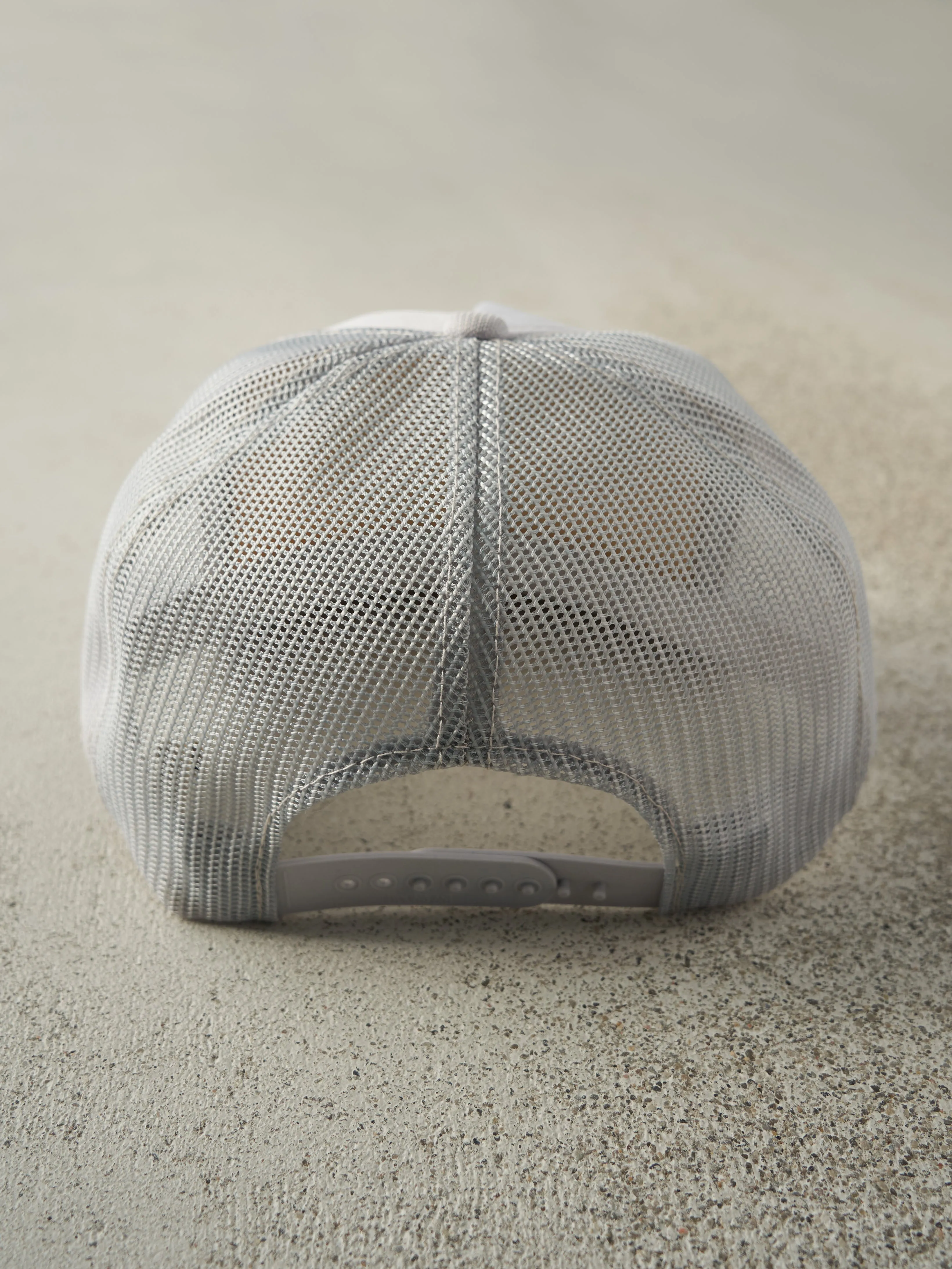 Vintage 90s Grey CJYM AM 133 Foam Trucker Hat sold by Rebalance Vintage product image thumbnail 3