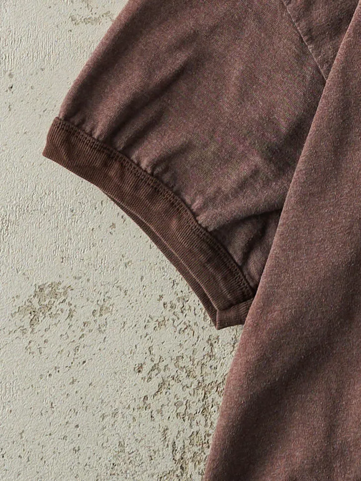 Vintage 08' Brown New York Empire State Building Cropped Ringer Tee (M) sold by Rebalance Vintage product image thumbnail 3