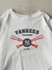 Vintage 00' White New York Yankees Training Boxy Long Sleeve (XL) sold by Rebalance Vintage
