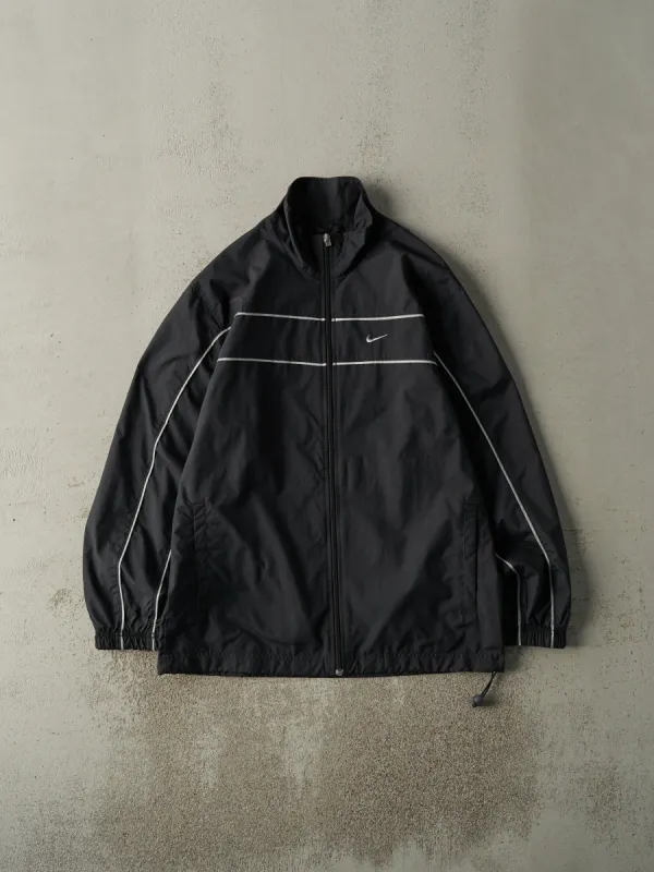 Vintage Y2K Black & Silver Nike Embroidered Windbreaker (M) sold by Rebalance Vintage