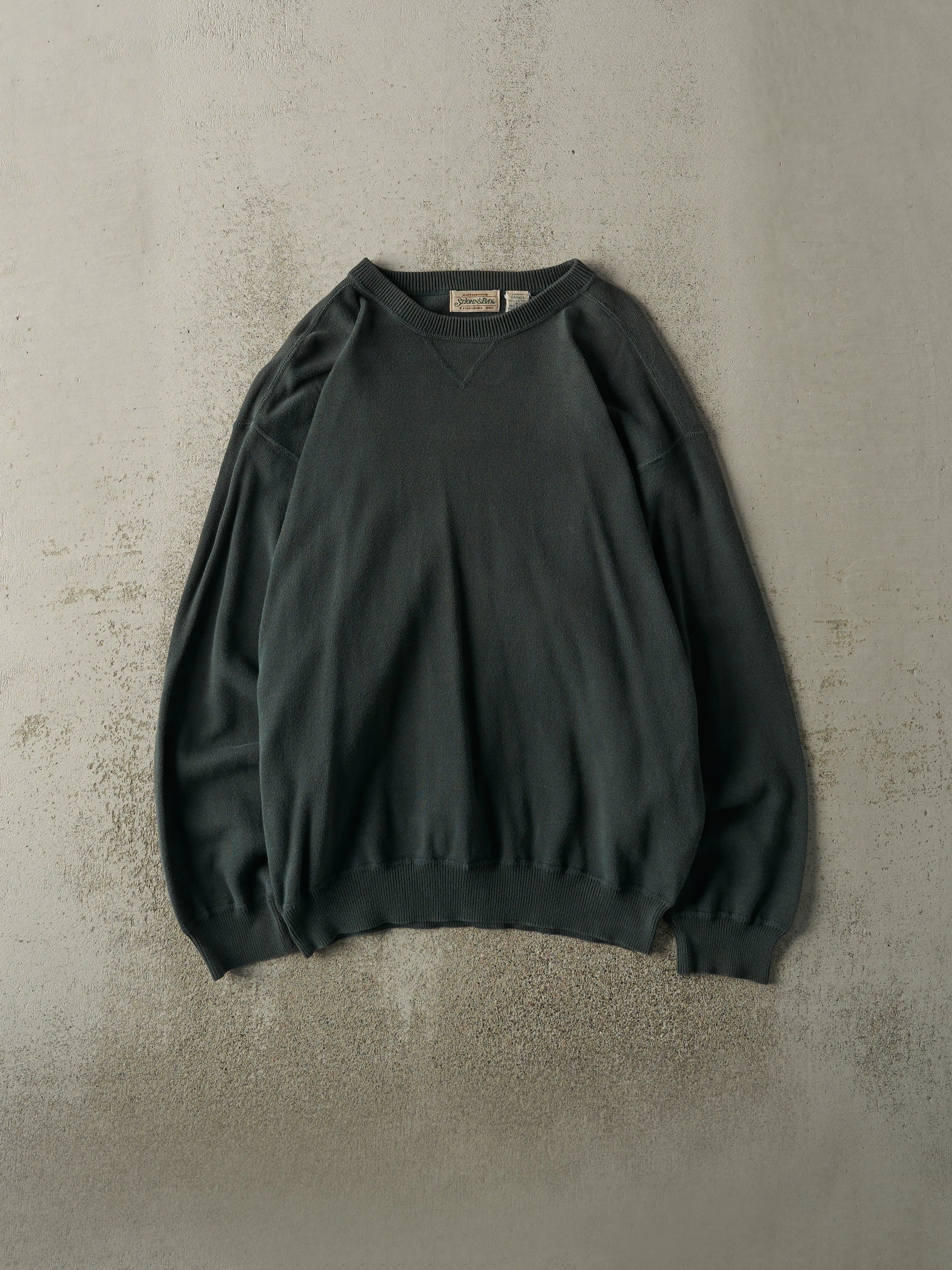 Vintage 90s Green Knit Crewneck (L) sold by Rebalance Vintage