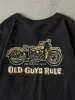 Vintage Y2K Black Old Guys Rule Biker Pocket Tee (M) sold by Rebalance Vintage