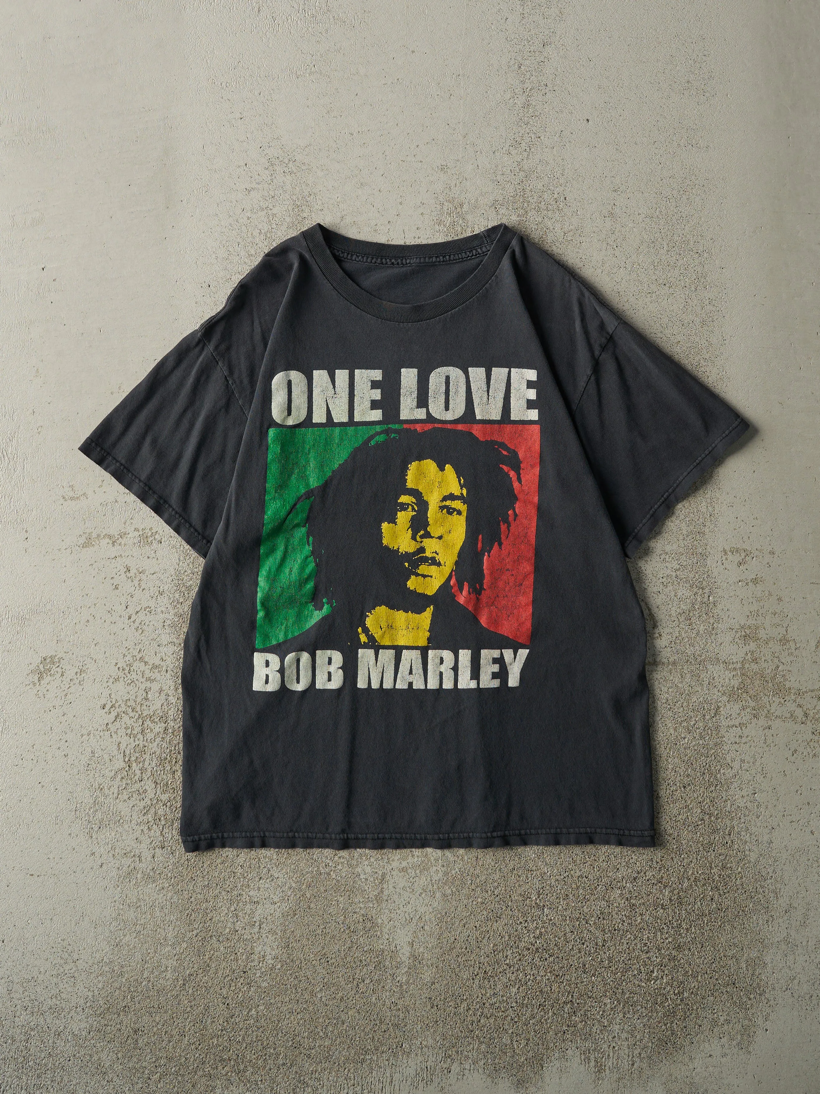 Vintage Y2K Black Bob Marley One Love Tee (M) sold by Rebalance Vintage