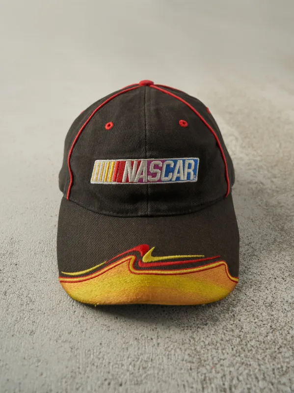 Vintage Y2K Faded Black Nascar Embroidered Velcro Back Hat sold by Rebalance Vintage