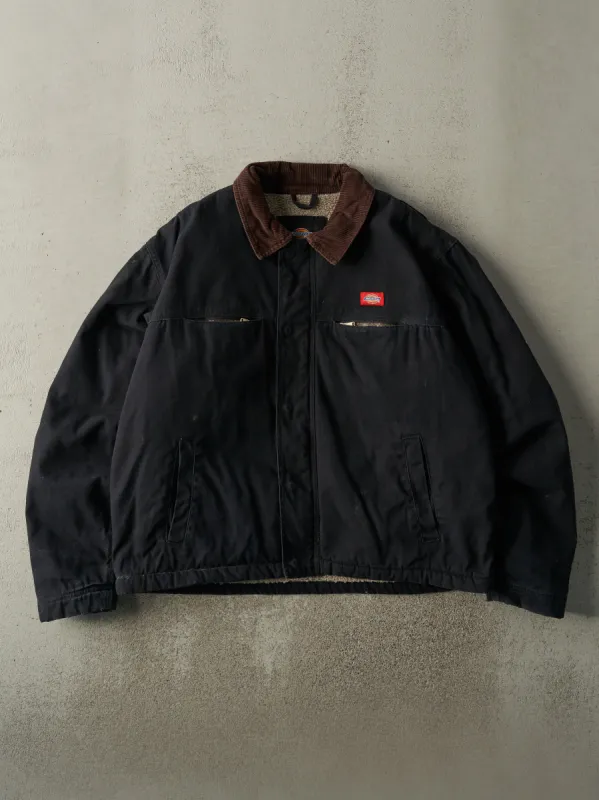 Vintage Y2K Black Sherpa Lined Dickies Work Jacket (XL) sold by Rebalance Vintage
