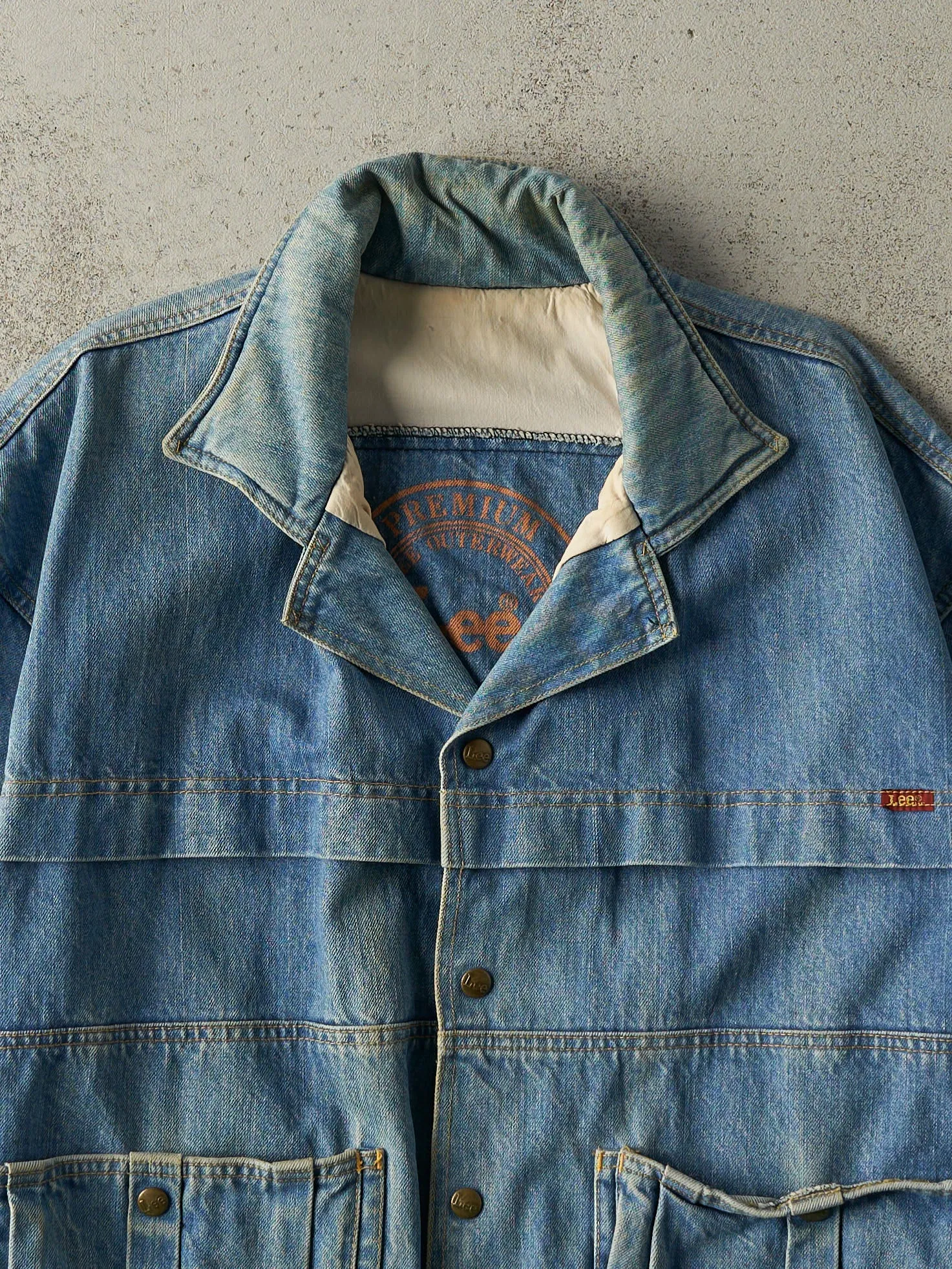 Vintage 90s Light Wash Lee Denim Work Jacket (M/L) sold by Rebalance Vintage product image thumbnail 3