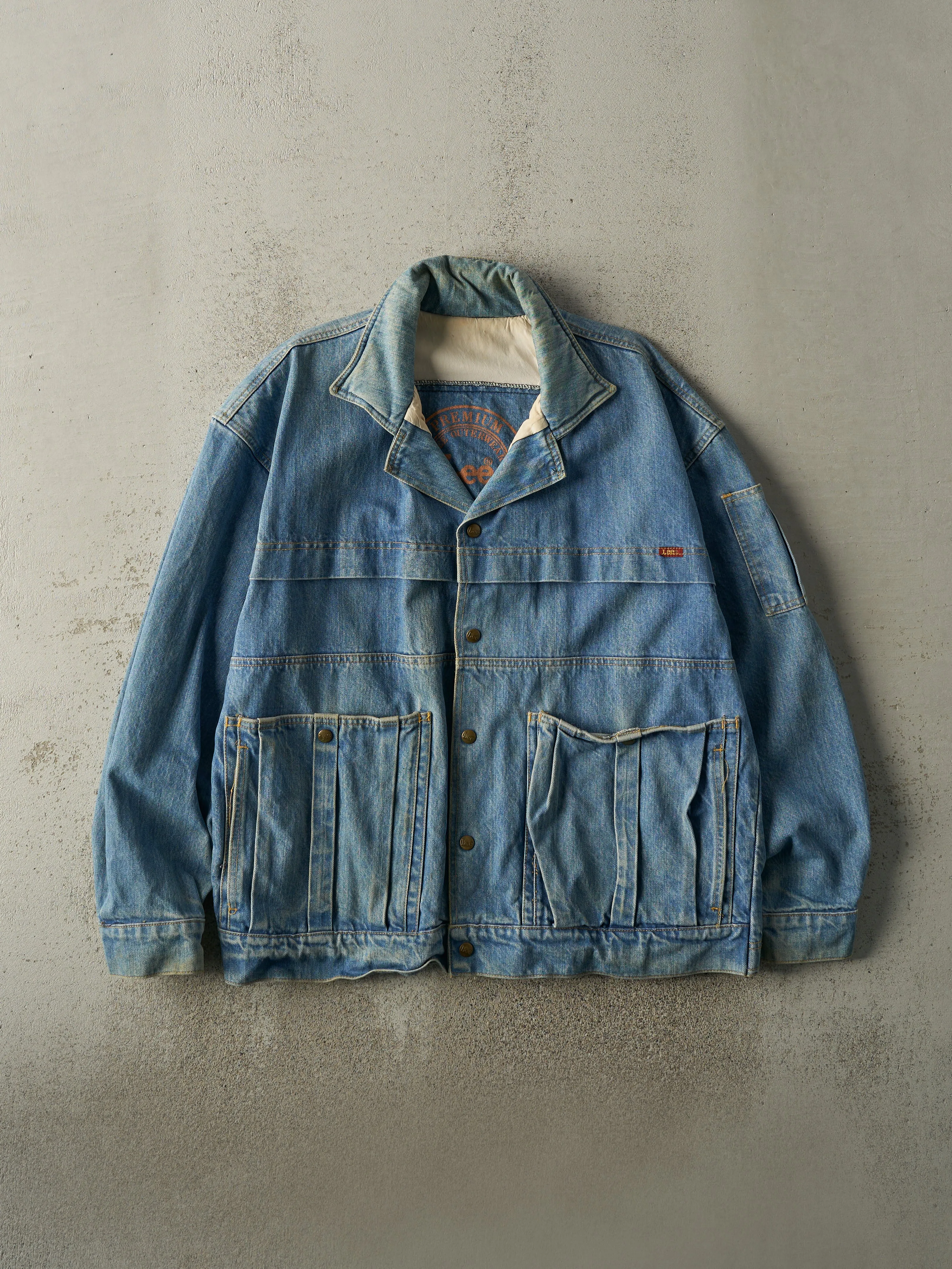 Vintage 90s Light Wash Lee Denim Work Jacket (M/L) sold by Rebalance Vintage