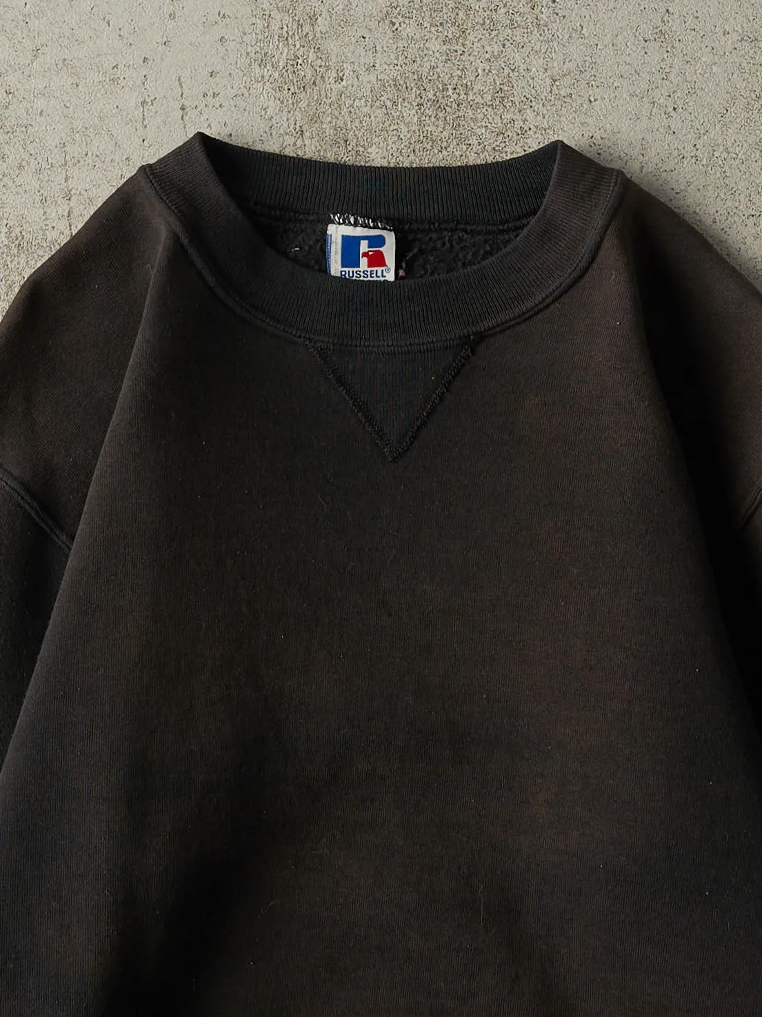 Vintage 90s Faded Black Russell Athletic Crewneck (S) sold by Rebalance Vintage product image thumbnail 2