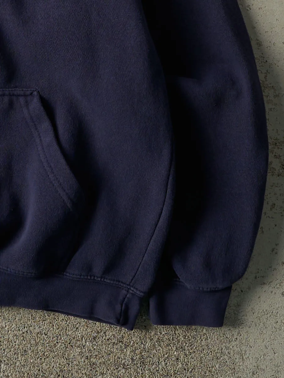 Vintage Y2K Navy Blue Embroidered BYU University Hoodie (M) sold by Rebalance Vintage product image thumbnail 3