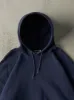 Vintage 90s Navy Blue Blank Hoodie (XL) sold by Rebalance Vintage