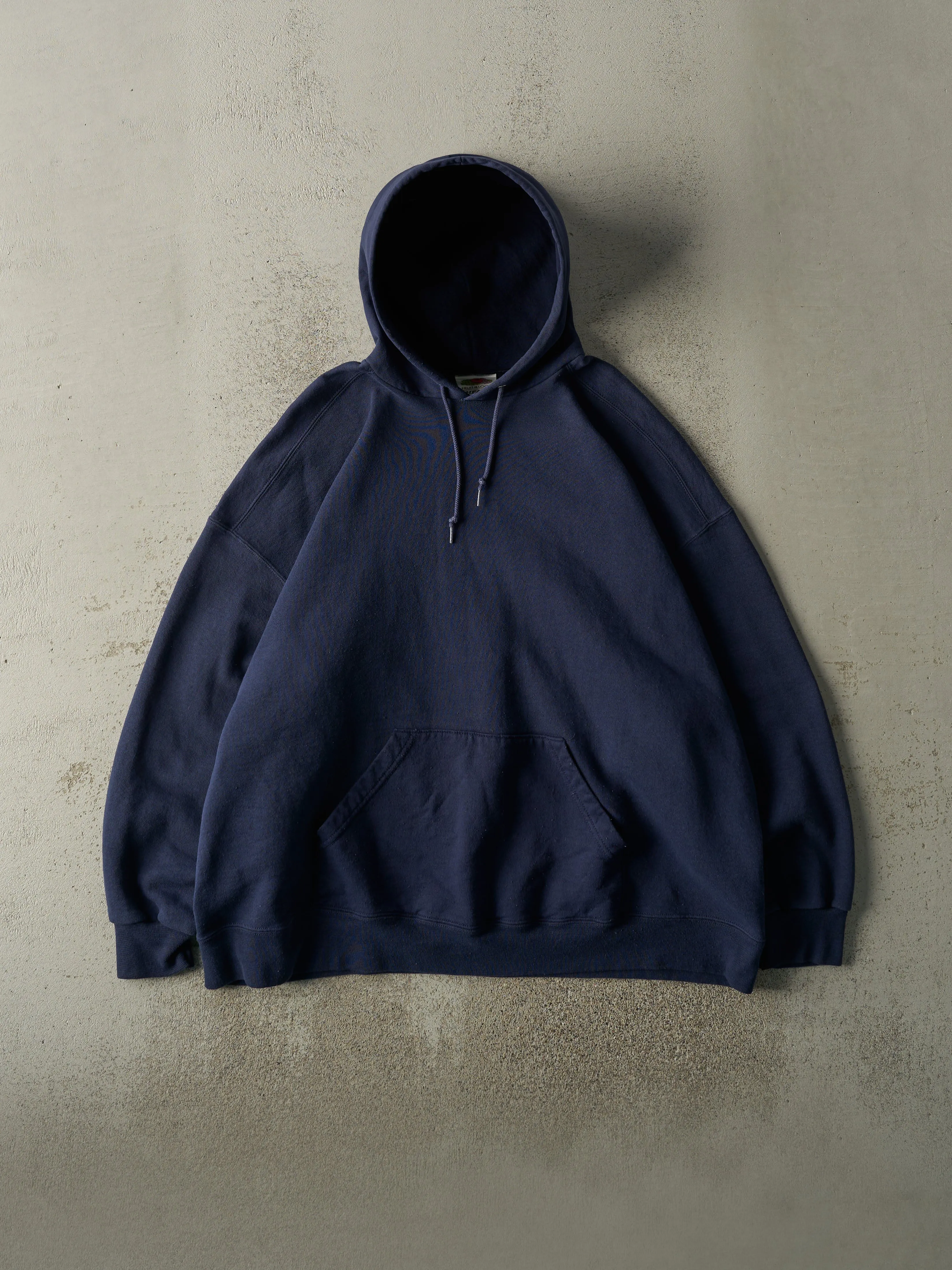Vintage 90s Navy Blue Blank Hoodie (XL) sold by Rebalance Vintage