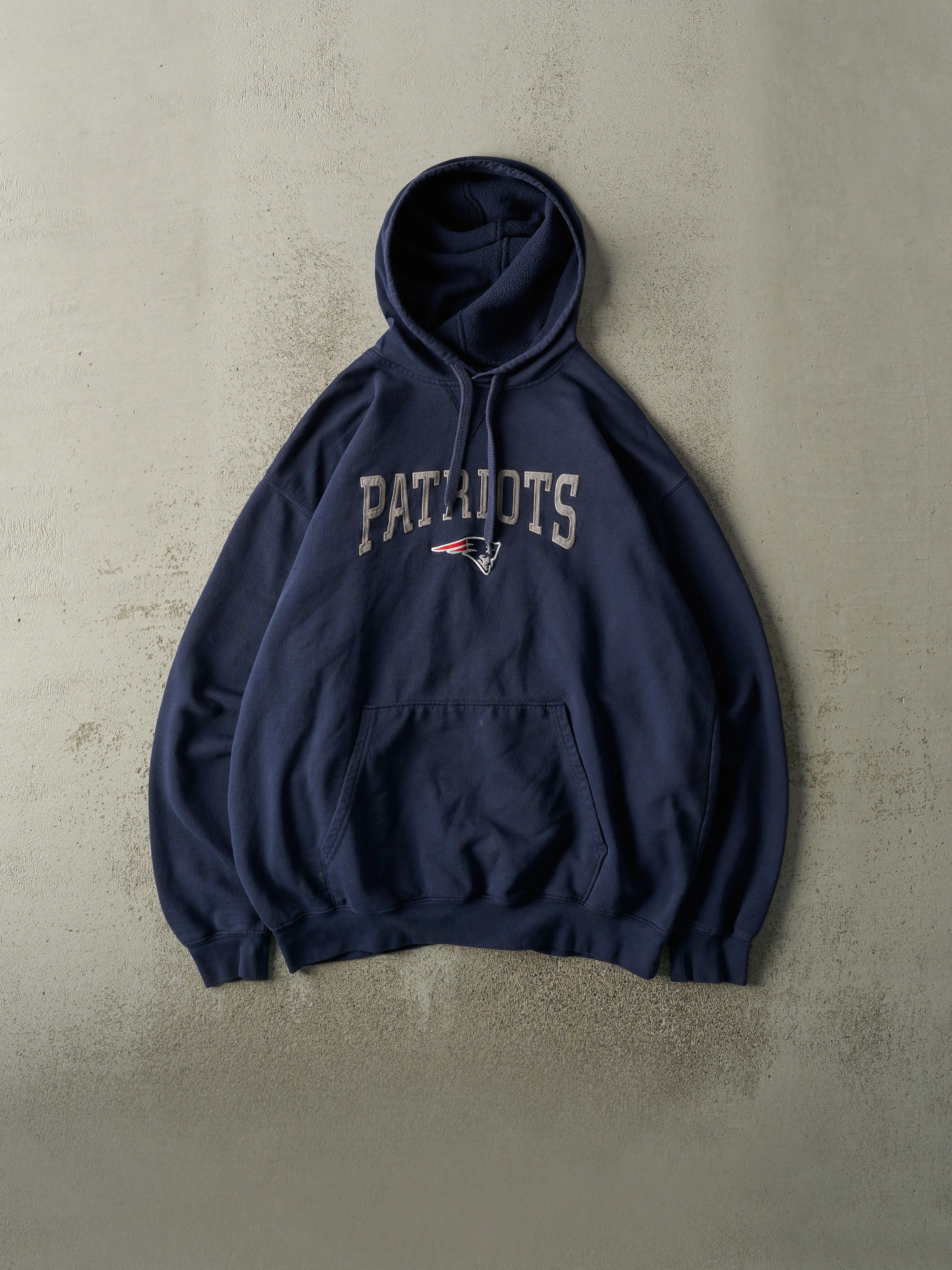 Vintage Y2K Navy Blue New England Patriots Hoodie (L) sold by Rebalance Vintage
