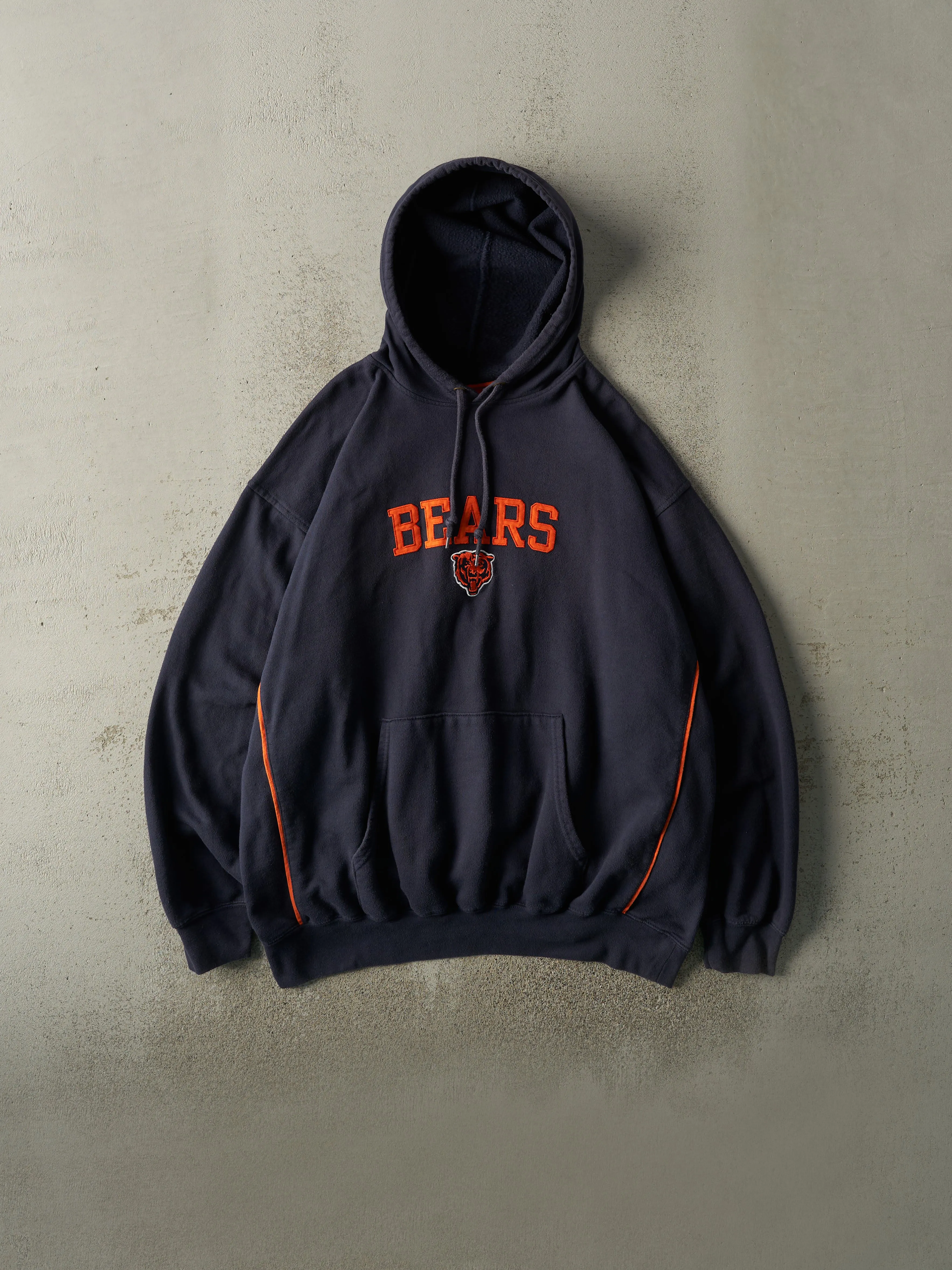 Vintage Y2K Navy Blue Embroidered Chicago Bears Hoodie (XL) sold by Rebalance Vintage