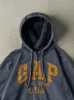 Vintage Y2K Slate Blue Gap Zip Up Boxy Hoodie (M) sold by Rebalance Vintage