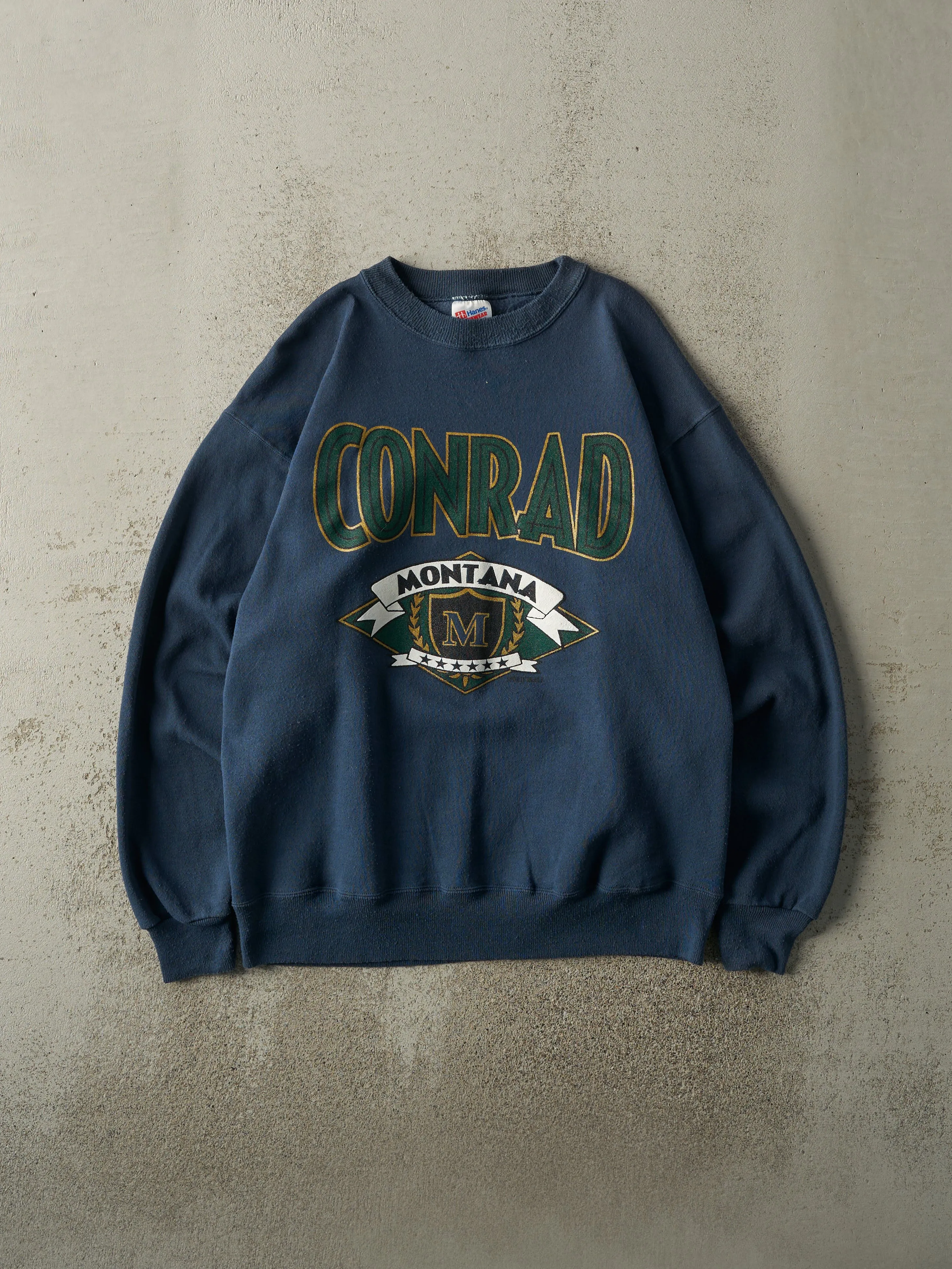 Vintage 90s Blue Conrad Montana Crewneck (M/L) sold by Rebalance Vintage