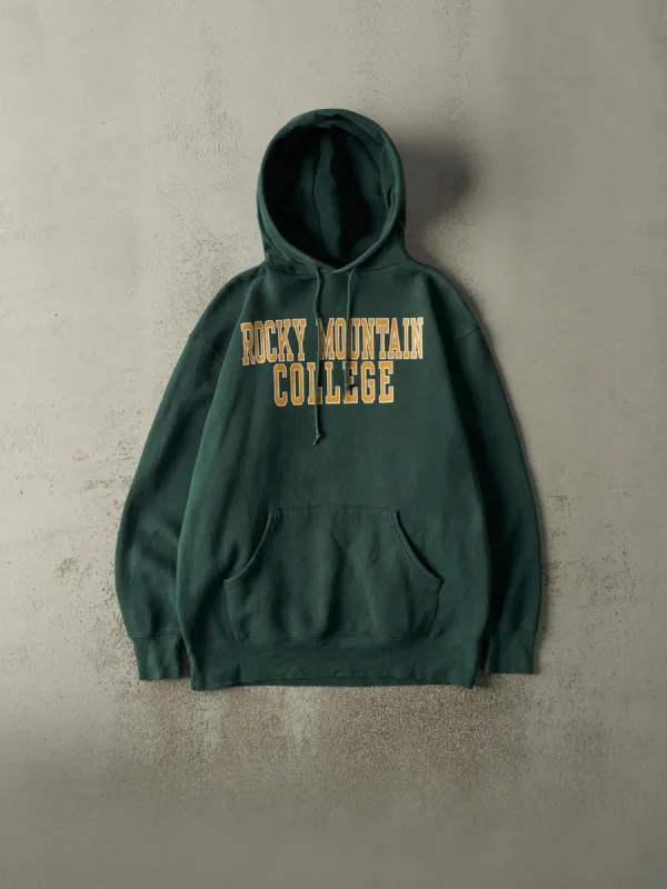 Vintage 90s Green Rocky Mountain College Hoodie (XL) sold by Rebalance Vintage