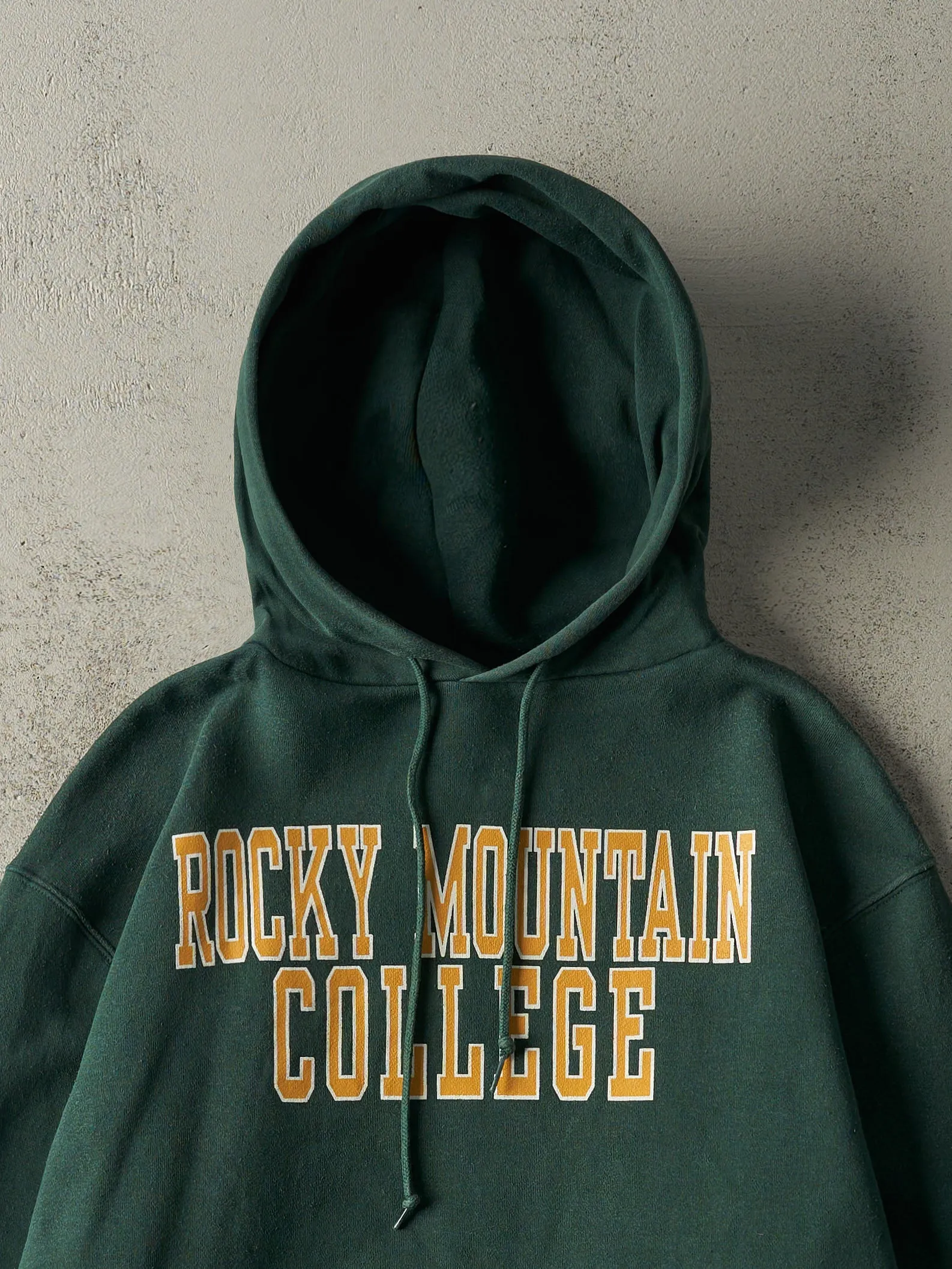 Vintage 90s Green Rocky Mountain College Hoodie (XL) sold by Rebalance Vintage product image thumbnail 2
