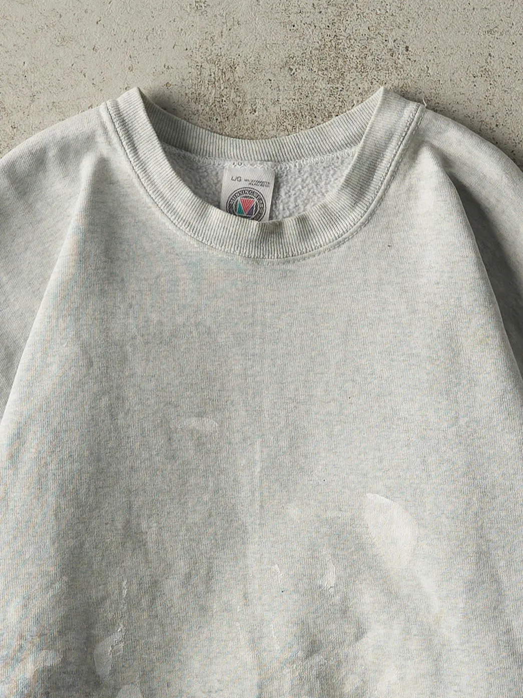 Vintage 90s Heather Grey Blank Crewneck (M) sold by Rebalance Vintage product image thumbnail 2