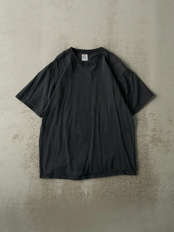 Vintage 90s Faded Black Blank Tee (M) sold by Rebalance Vintage