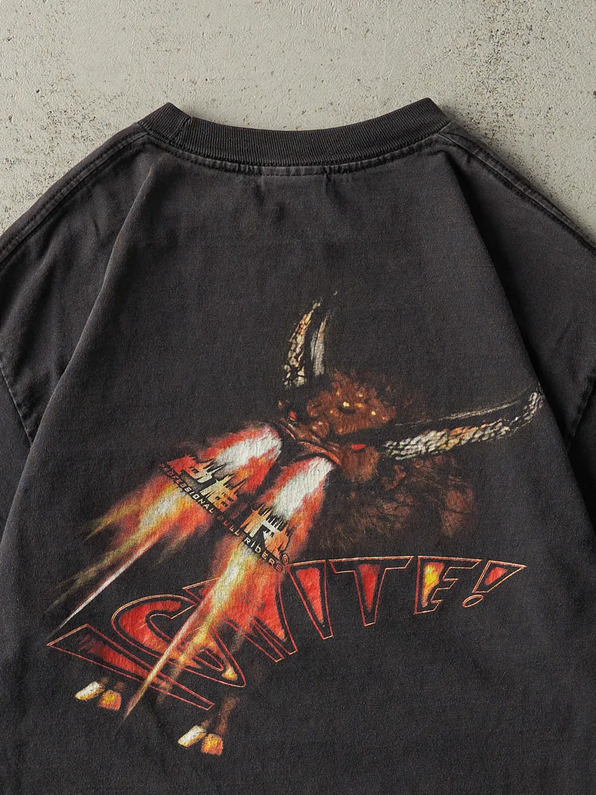 Vintage Y2K Faded Black Wrangler PBR Professional Bull Riders Tee (M/L) sold by Rebalance Vintage product image thumbnail 4