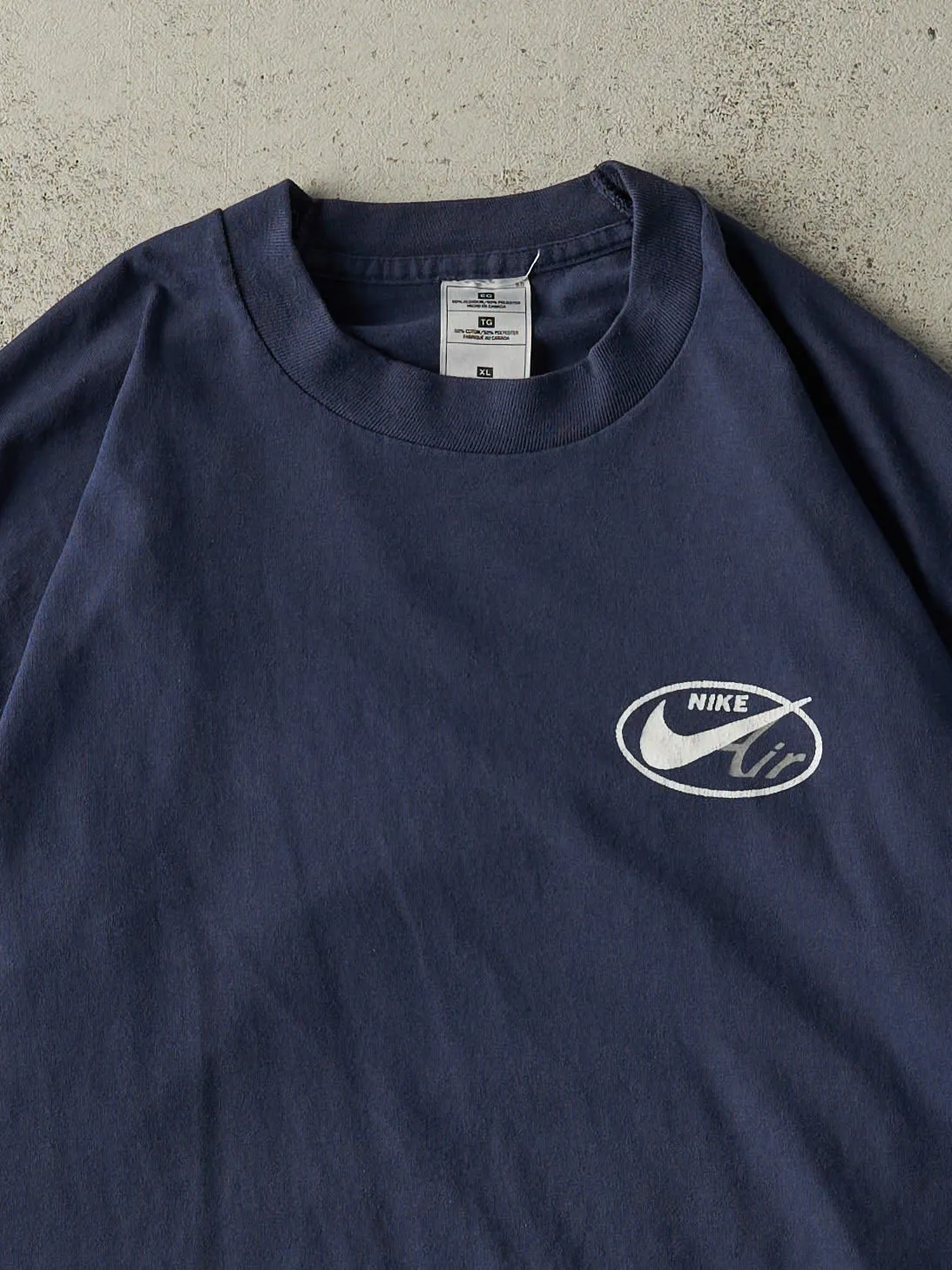 Vintage 90s Navy Blue Nike Air Bootleg Single Stitch Tee (M/L) sold by Rebalance Vintage product image thumbnail 2