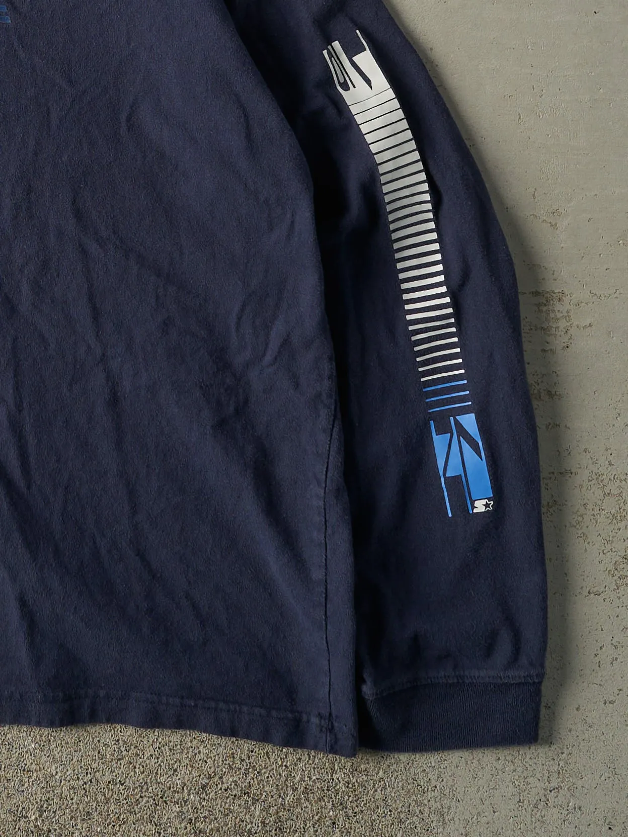 Vintage Y2K Navy Blue Starter Long Sleeve (L) sold by Rebalance Vintage product image thumbnail 3
