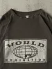 Vintage 90s Brown World Domination Tee (M/L) sold by Rebalance Vintage