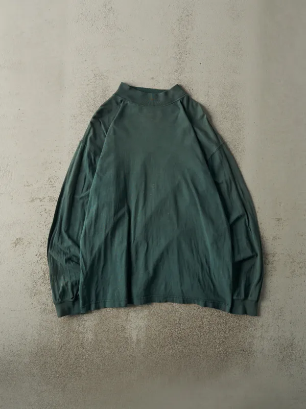 Vintage 90s Green Mock Neck Long Sleeve (M/L) sold by Rebalance Vintage