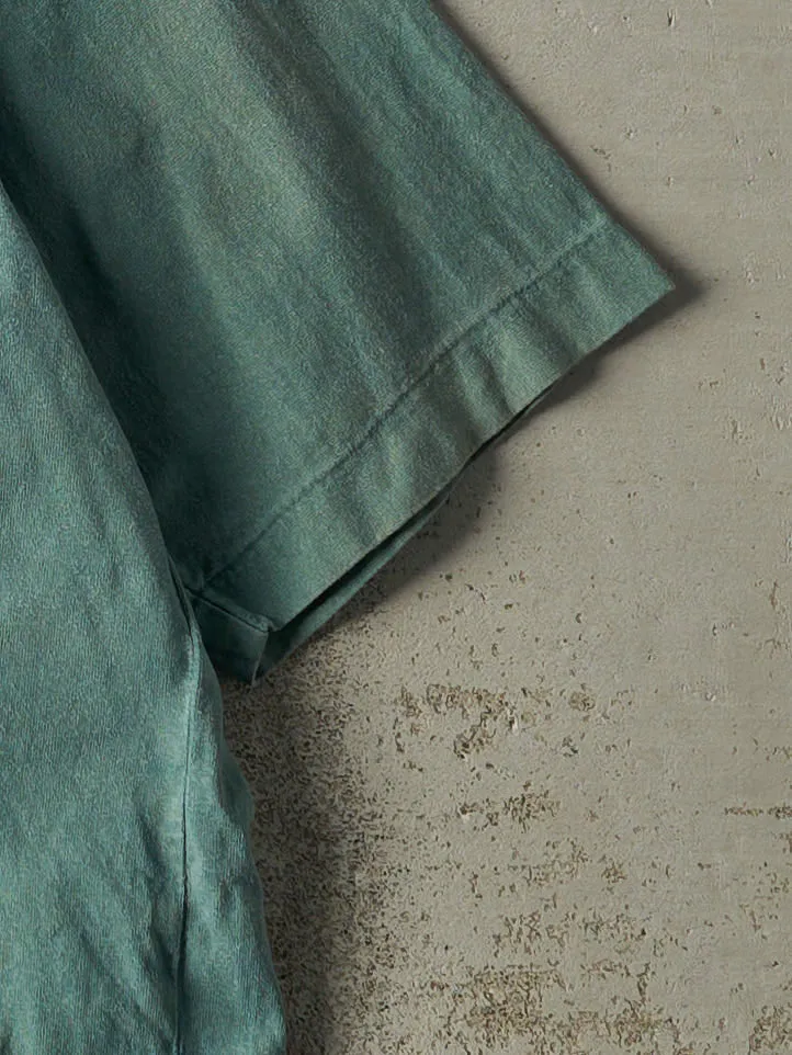 Vintage 90s Sun Faded Green Blank Tee (S/M) sold by Rebalance Vintage product image thumbnail 3