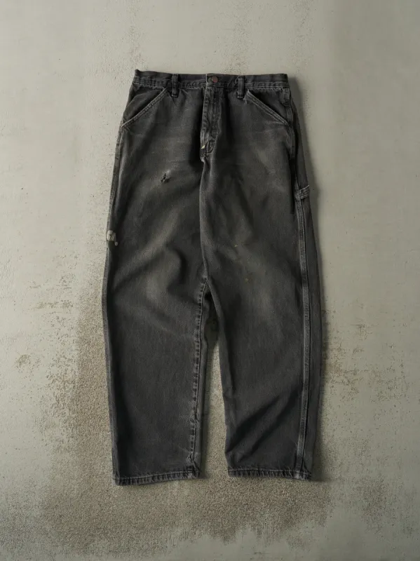 Vintage 90s Faded Black Rustler Carpenter Denim Pants (31x31) sold by Rebalance Vintage