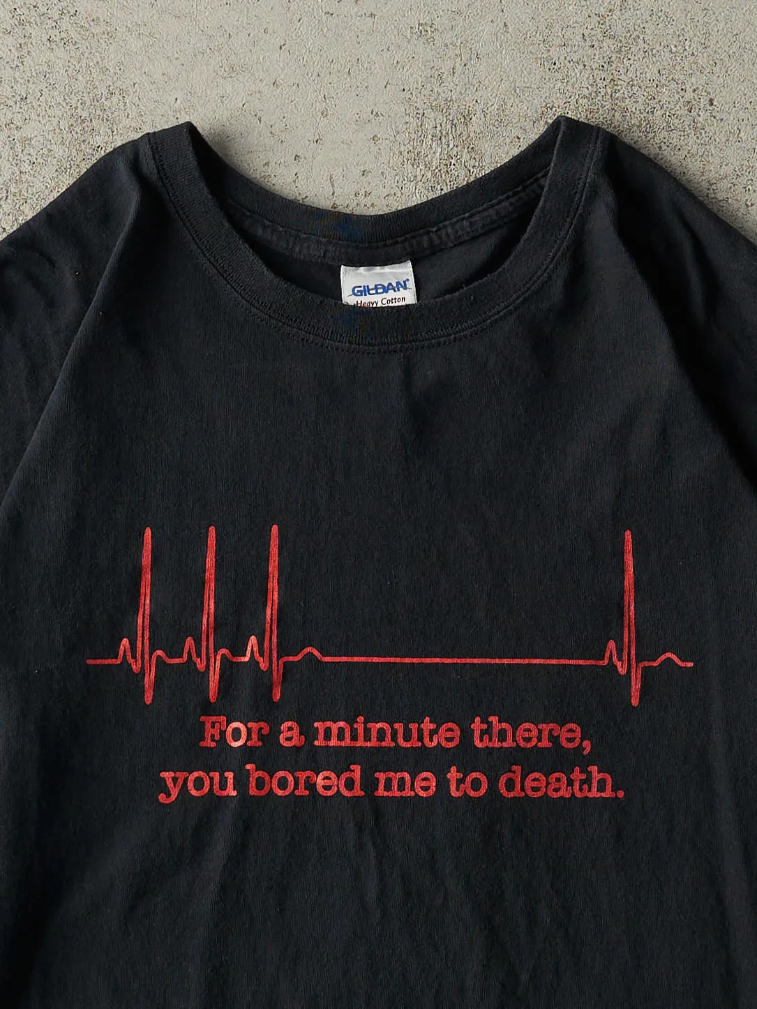 Vintage Y2K Faded Black "Bored Me To Death" Tee (XL/XXL) sold by Rebalance Vintage product image thumbnail 2