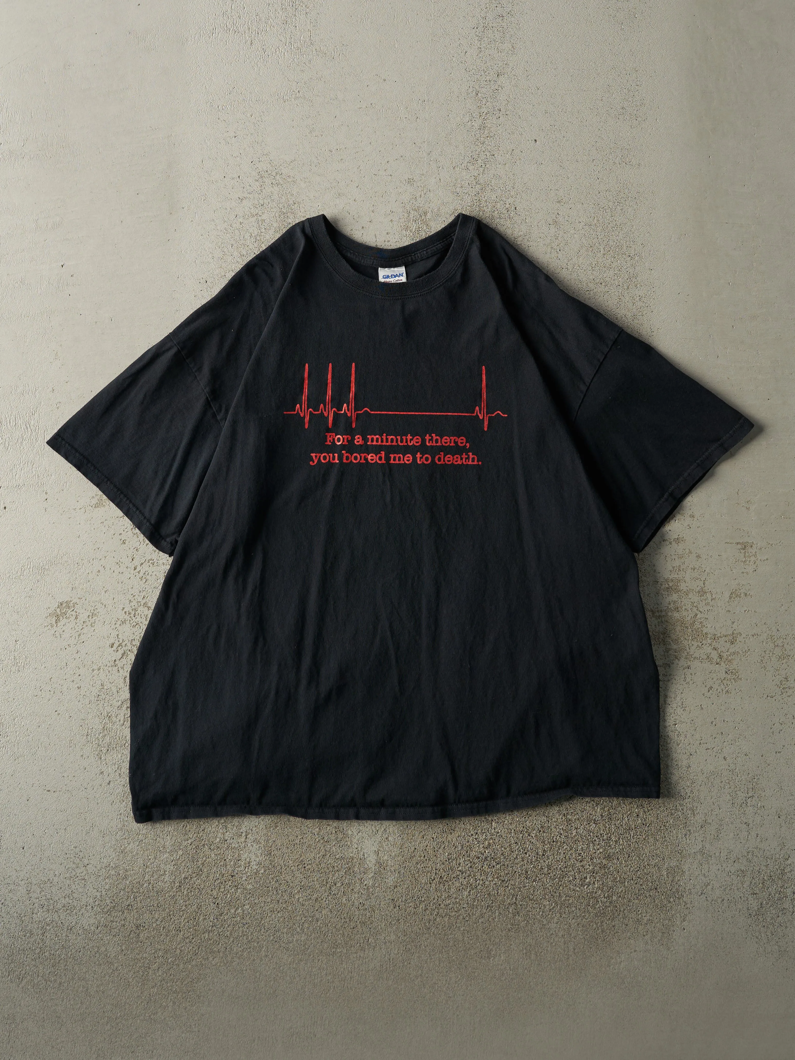 Vintage Y2K Faded Black "Bored Me To Death" Tee (XL/XXL) sold by Rebalance Vintage