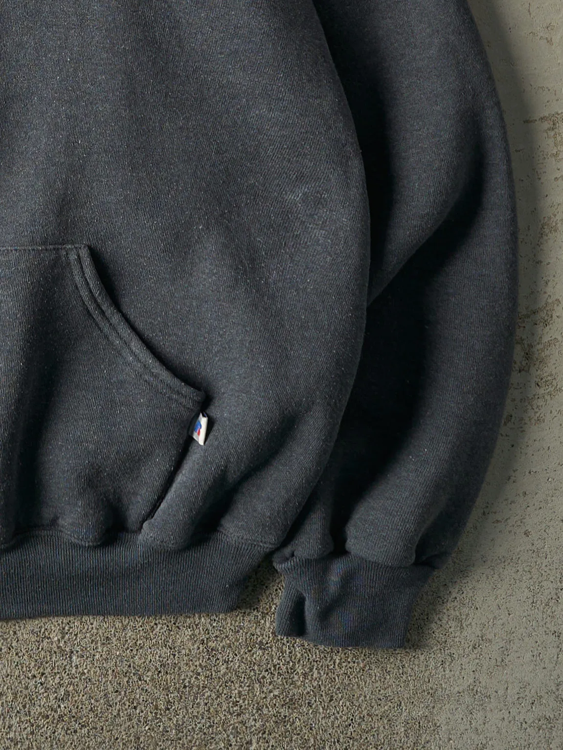 Vintage Y2K Charcoal Grey Russell Athletic Zip Up Hoodie (L) sold by Rebalance Vintage product image thumbnail 3