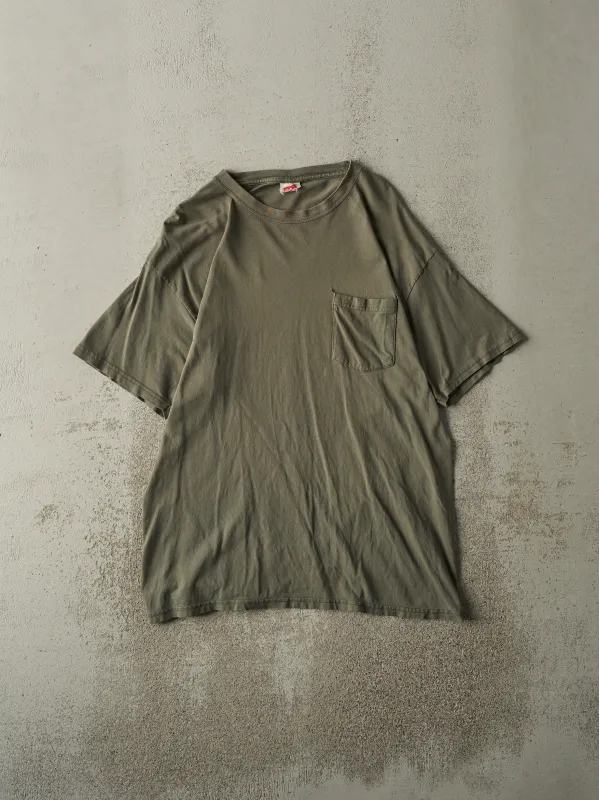 Vintage Y2K Green Blank Pocket Tee (S/M) sold by Rebalance Vintage