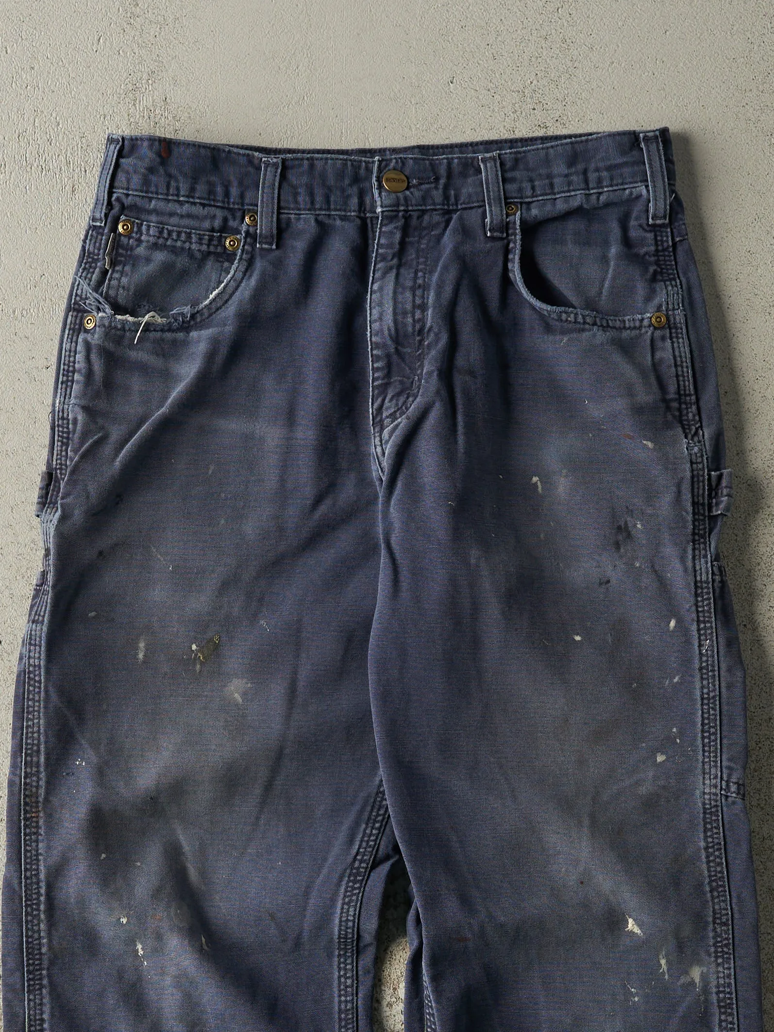 Vintage Y2K Navy Blue Carhartt Carpenter Pants (30x31) sold by Rebalance Vintage product image thumbnail 3