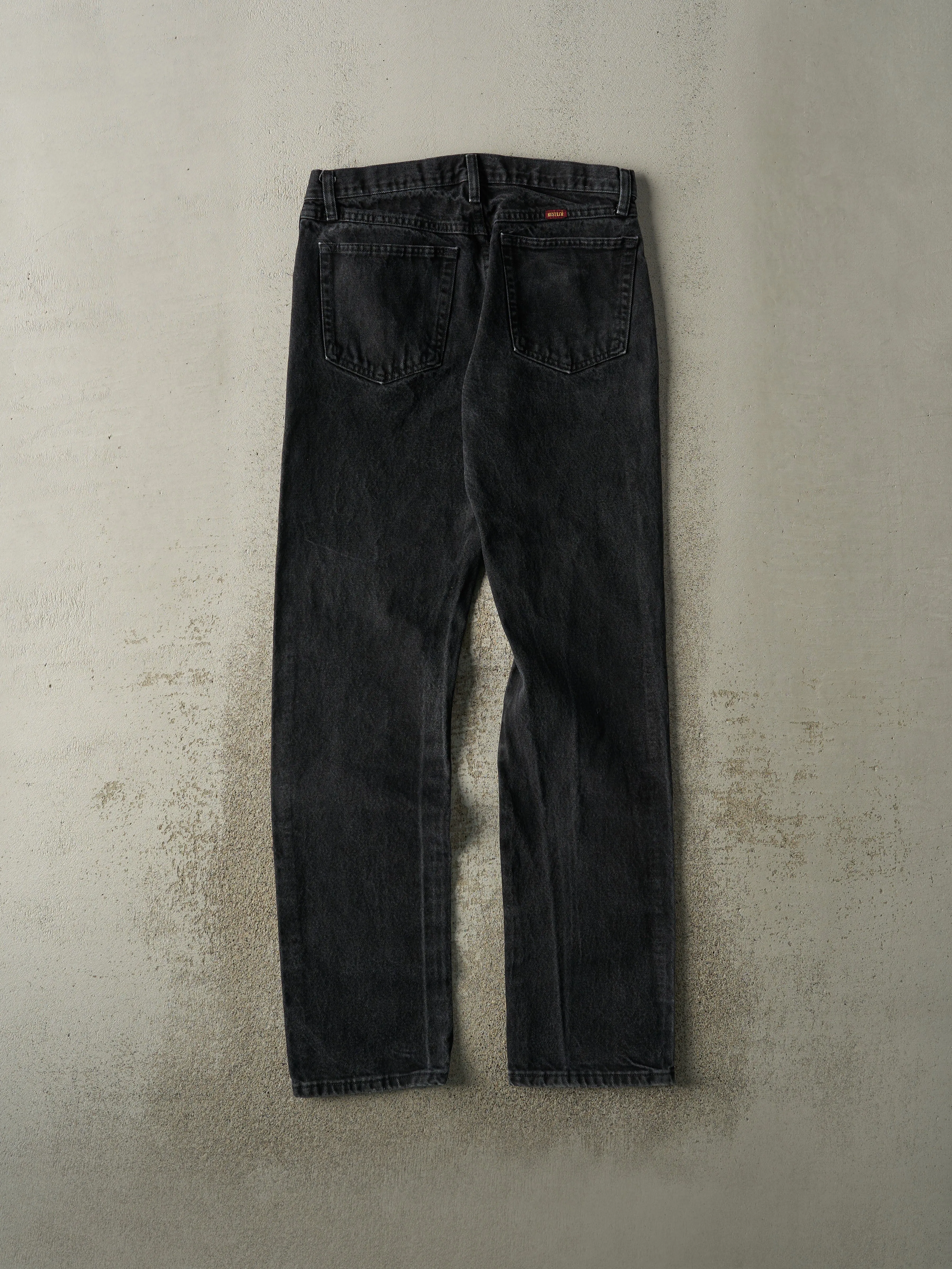 Vintage 90s Faded Black Rustler Denim Pants (32x33.5) sold by Rebalance Vintage product image thumbnail 2