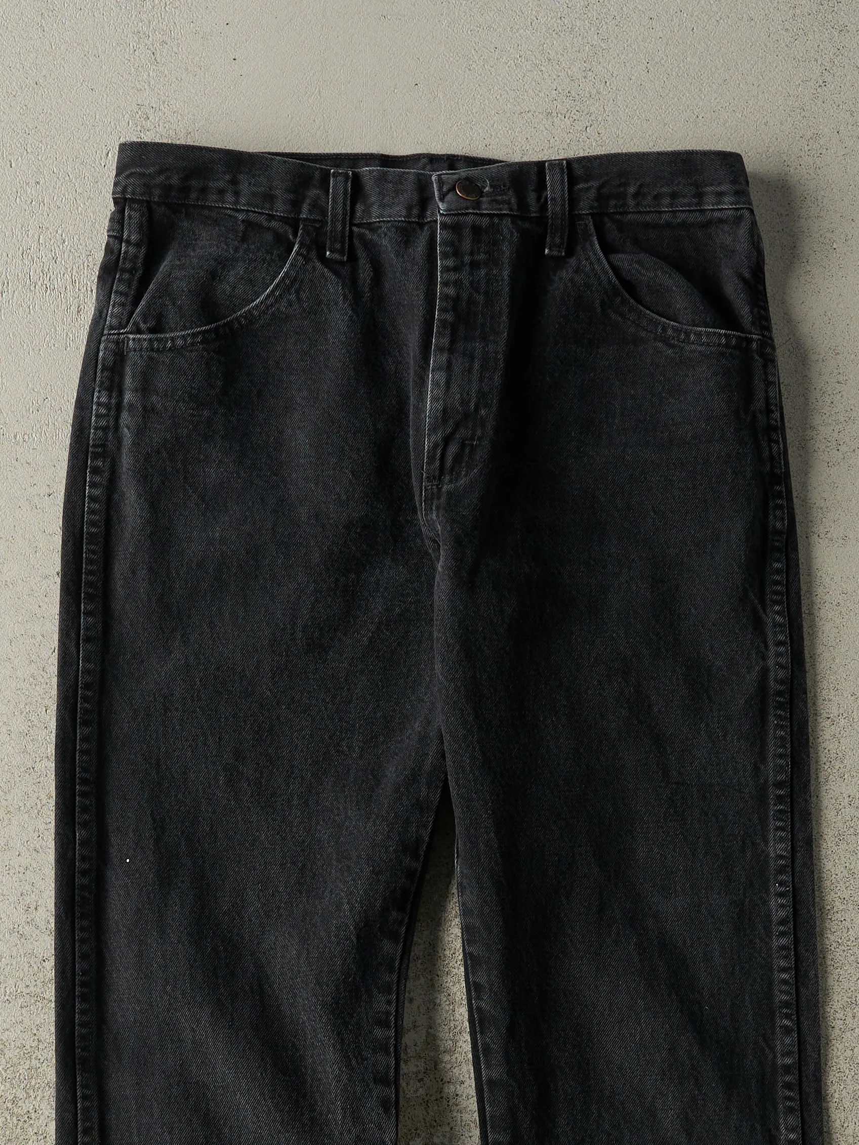 Vintage 90s Faded Black Rustler Denim Pants (32x33.5) sold by Rebalance Vintage product image thumbnail 3