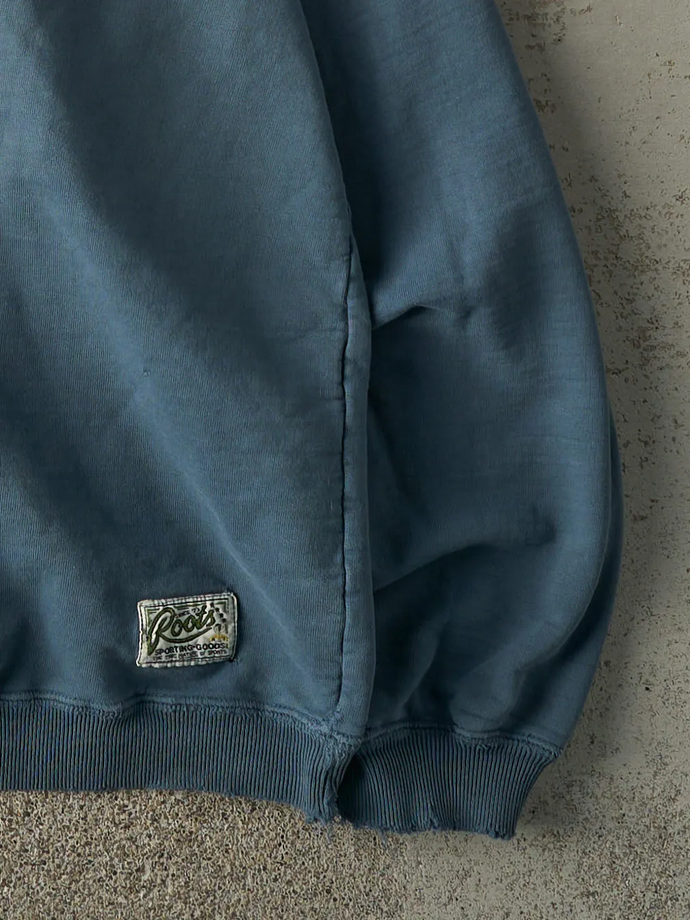 Vintage 90s Teal Roots Quarter Zip Hoodie (L) sold by Rebalance Vintage product image thumbnail 3