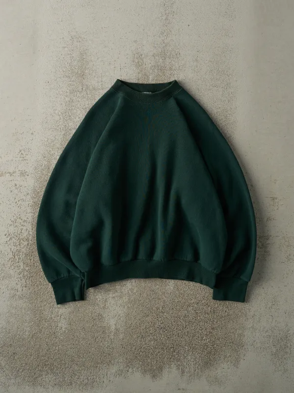 Vintage 90s Green Blank Boxy Crewneck (S/M) sold by Rebalance Vintage
