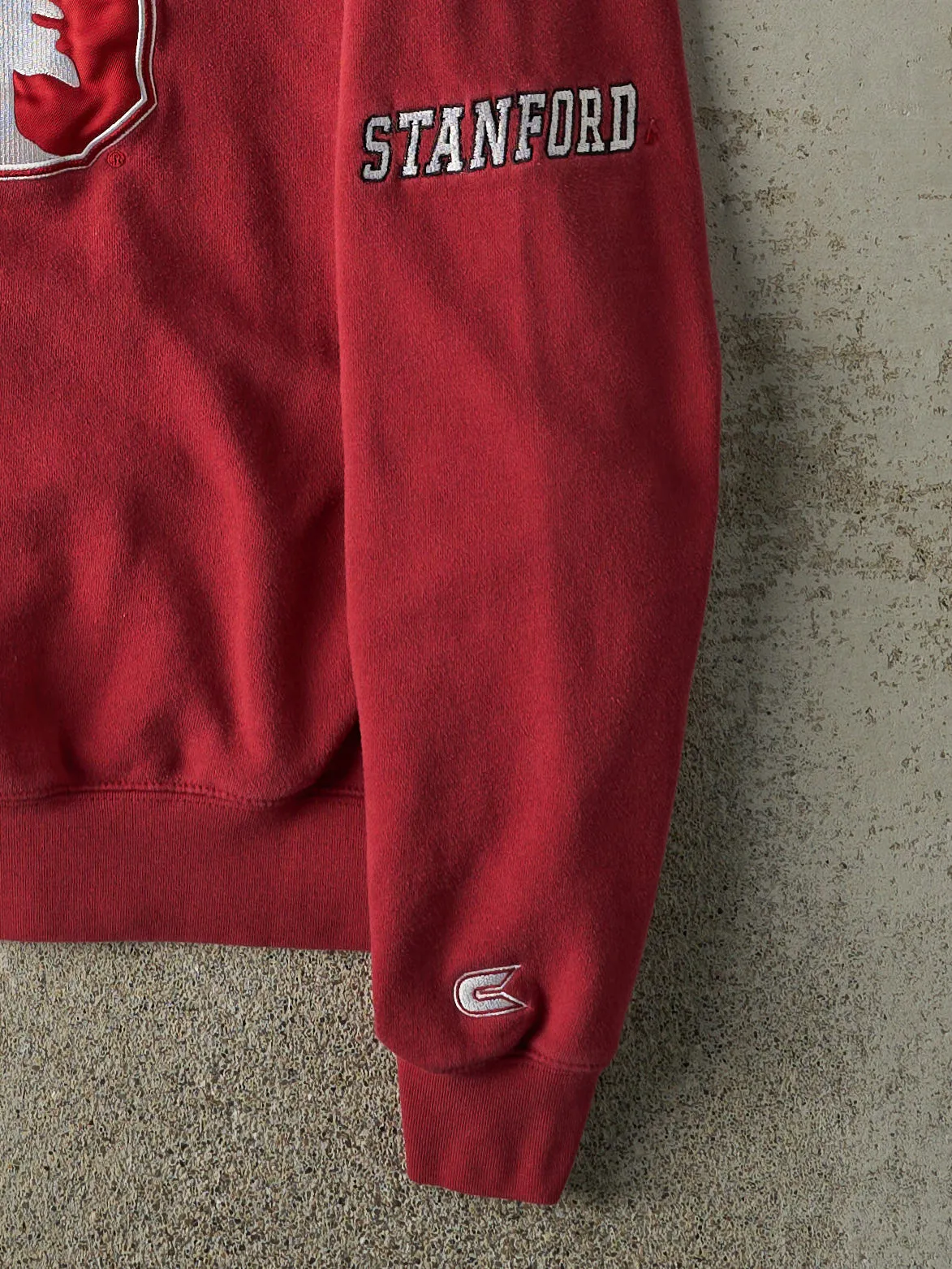 Vintage Y2K Burgundy Stanford University Crewneck (S/M) sold by Rebalance Vintage product image thumbnail 4