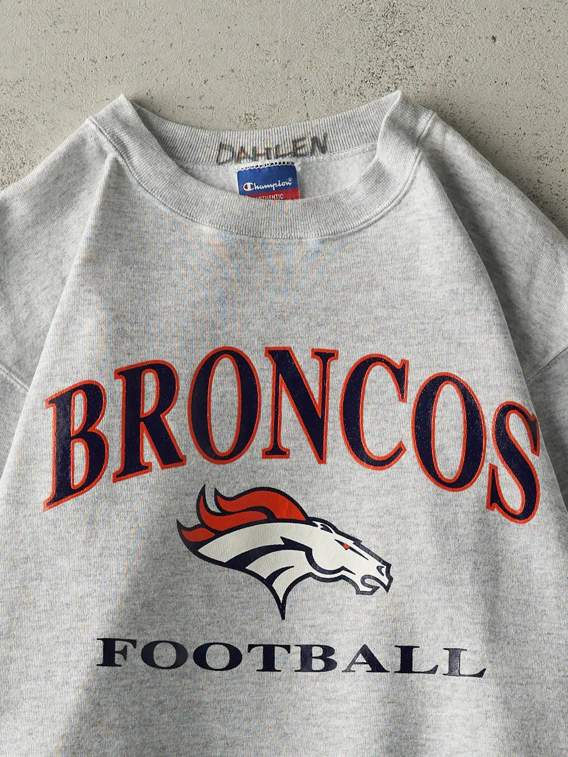 Vintage 90s Heather Grey Denver Broncos Crewneck (M/L) sold by Rebalance Vintage product image thumbnail 2