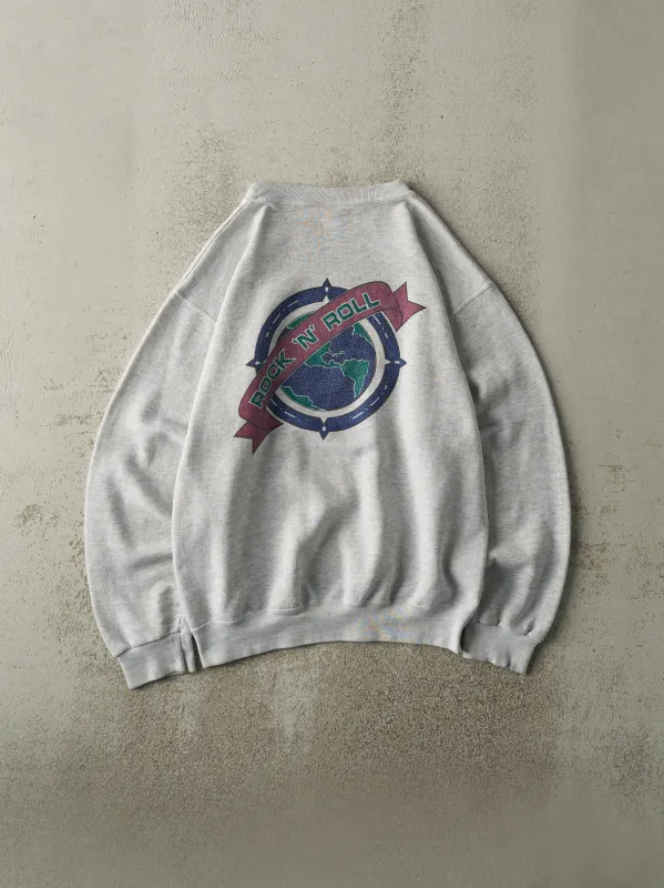 Vintage 90s Heather Grey Hard Rock Cafe Chicago Crewneck (M) sold by Rebalance Vintage