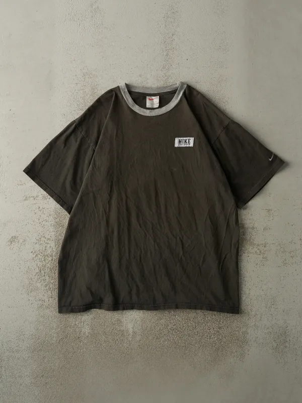 Vintage 90s Faded Black Nike Athletics Ringer Tee (L) sold by Rebalance Vintage