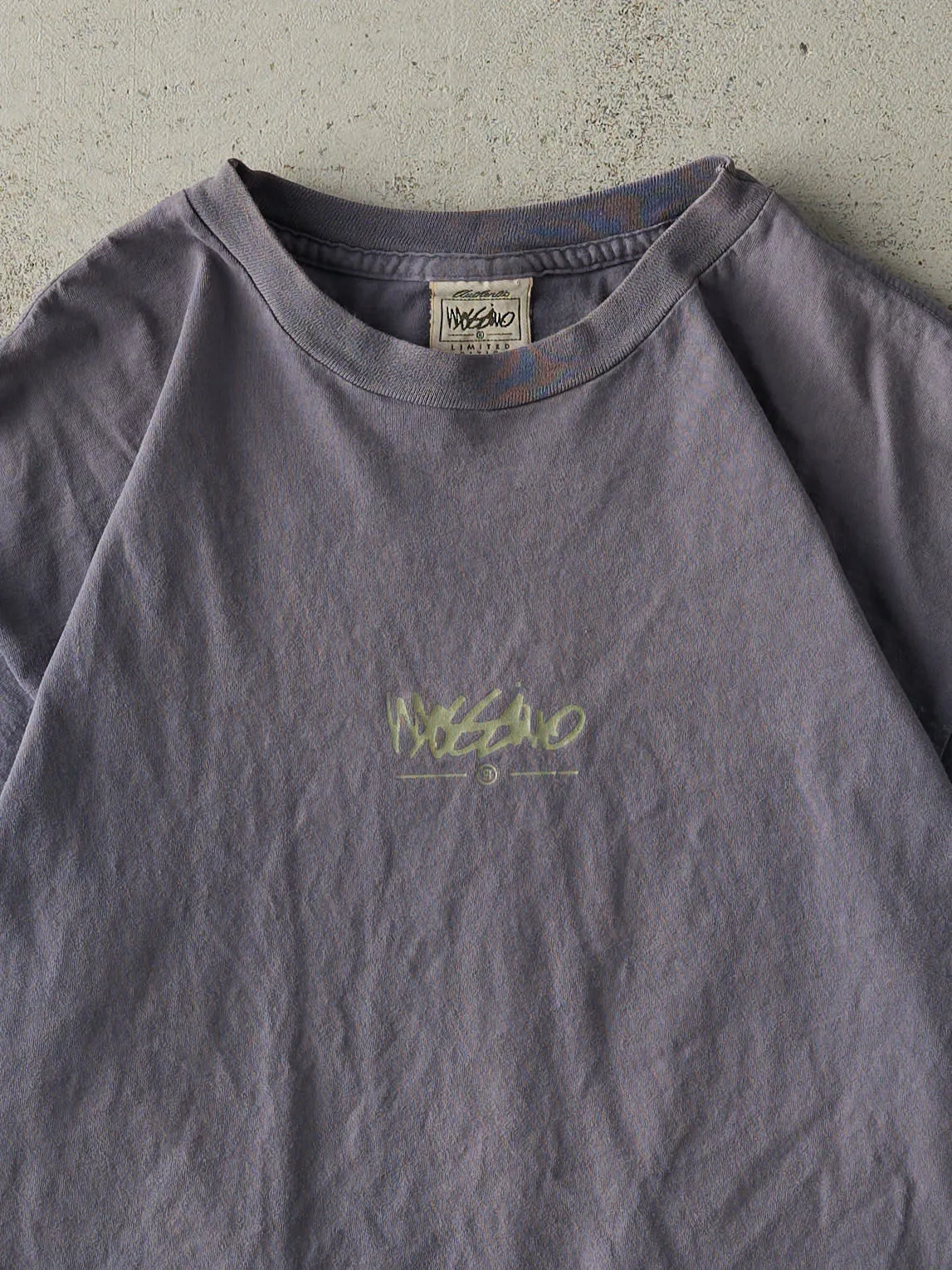 Vintage 90s Navy Blue Mossimo Single Stitch Tee (L) sold by Rebalance Vintage product image thumbnail 3