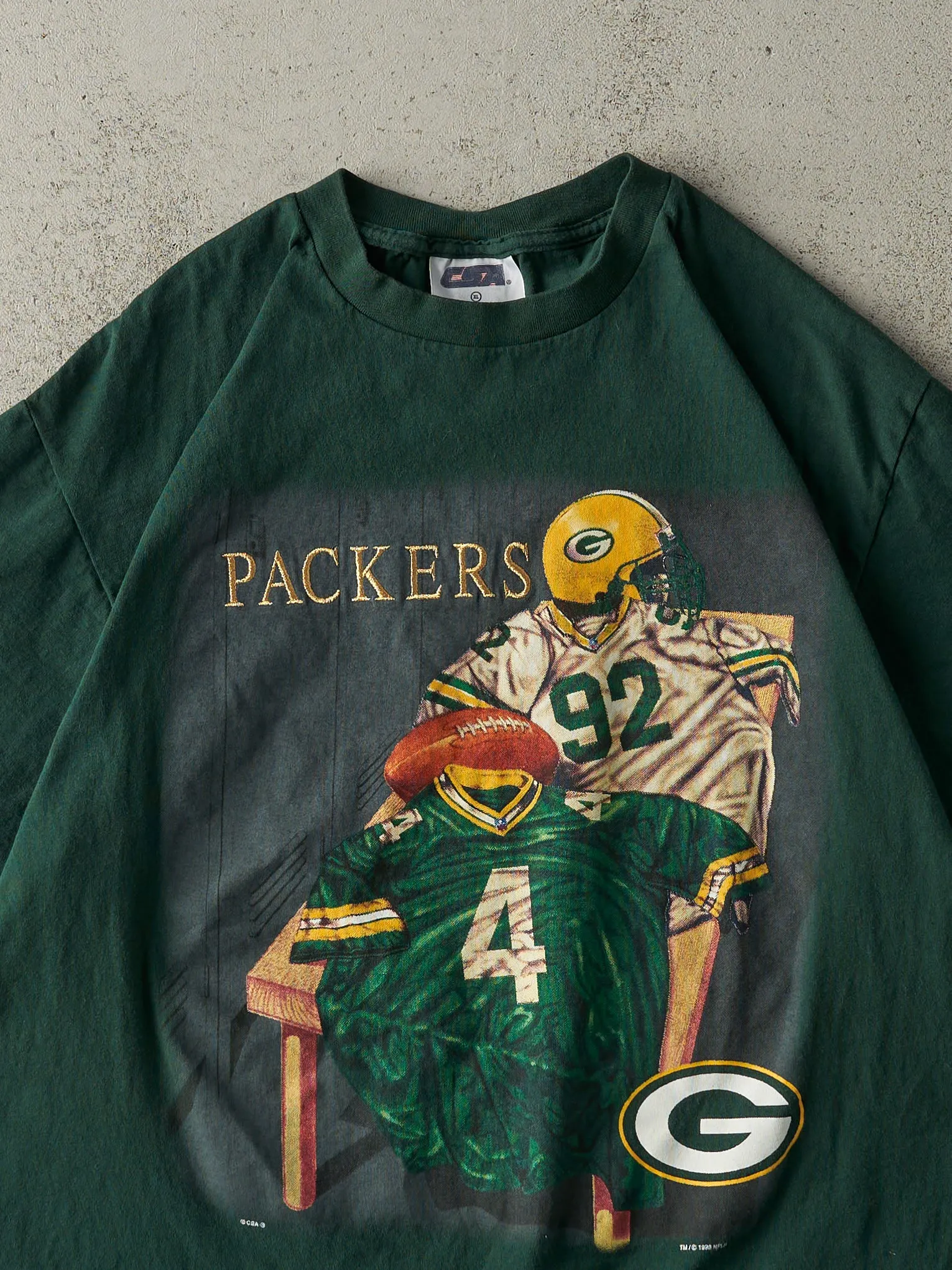 Vintage 98' Green Embroidered Green Bay Packers Tee (L) sold by Rebalance Vintage product image thumbnail 2