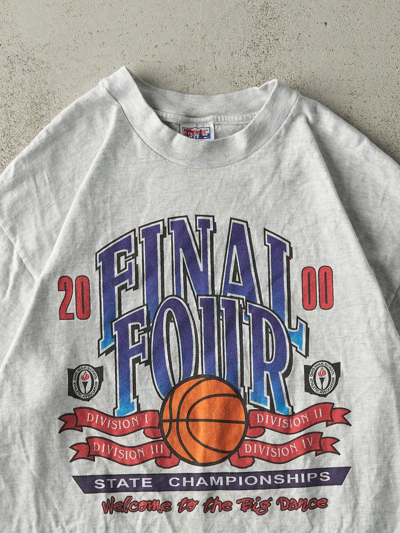 Vintage 00' Heather Grey Final Four State Championship Tee (M/L) sold by Rebalance Vintage product image thumbnail 3