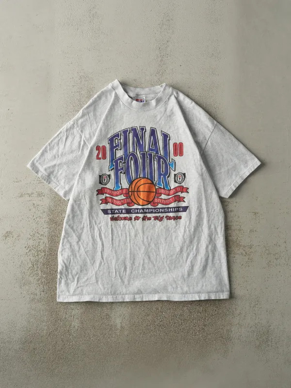 Vintage 00' Heather Grey Final Four State Championship Tee (M/L) sold by Rebalance Vintage