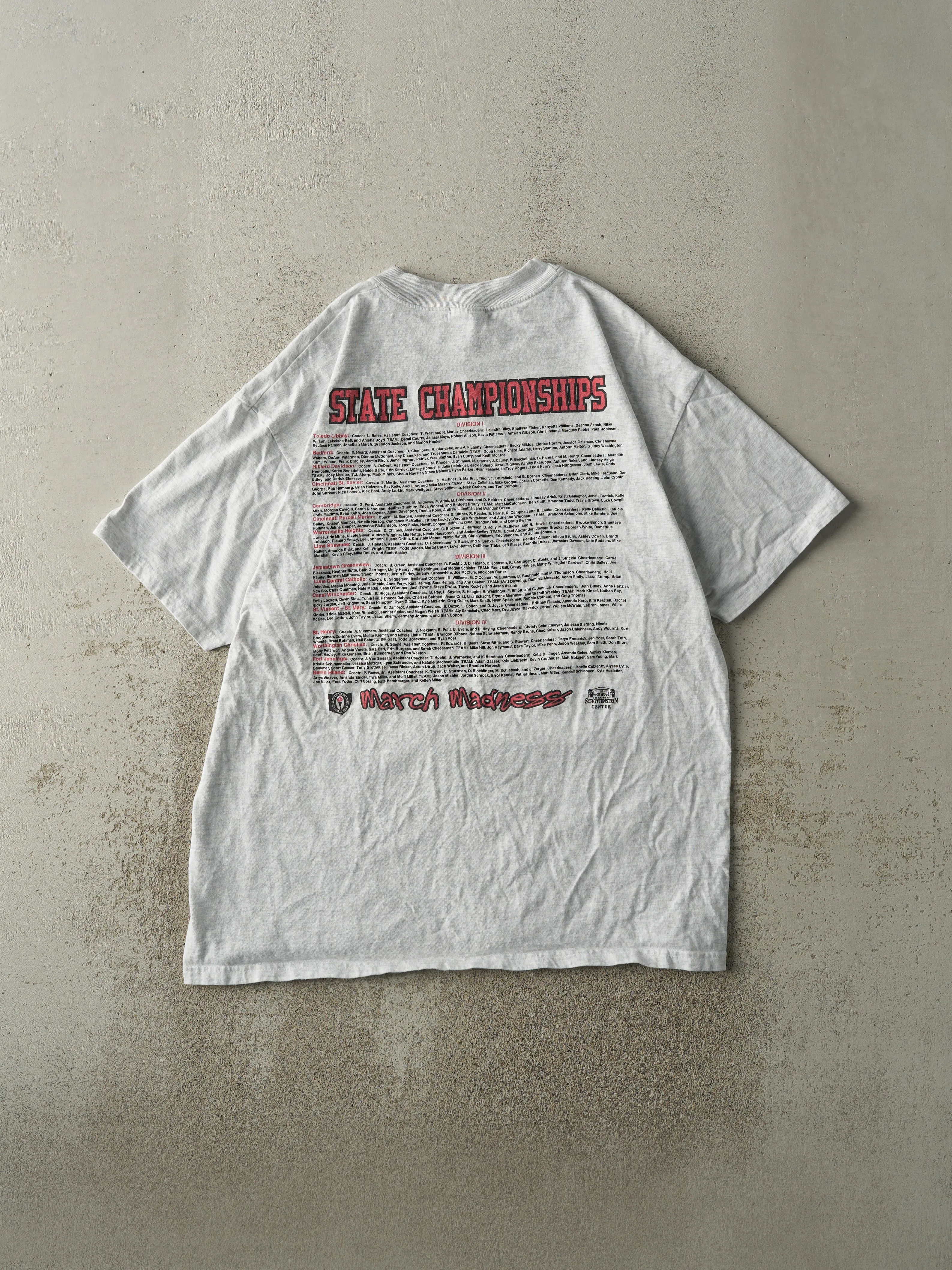 Vintage 00' Heather Grey Final Four State Championship Tee (M/L) sold by Rebalance Vintage product image thumbnail 2